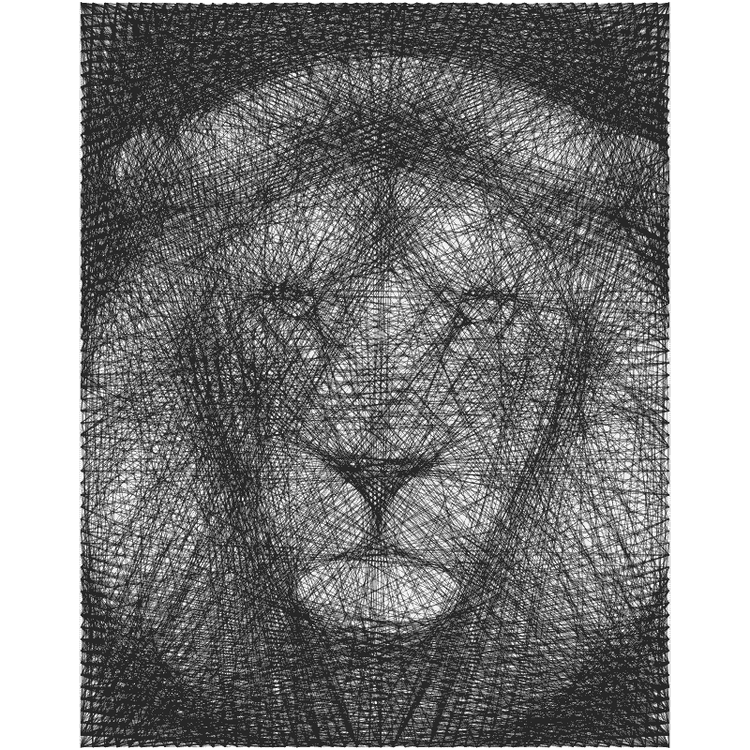 Alternate name: The Lion's Gaze String Art Portrait